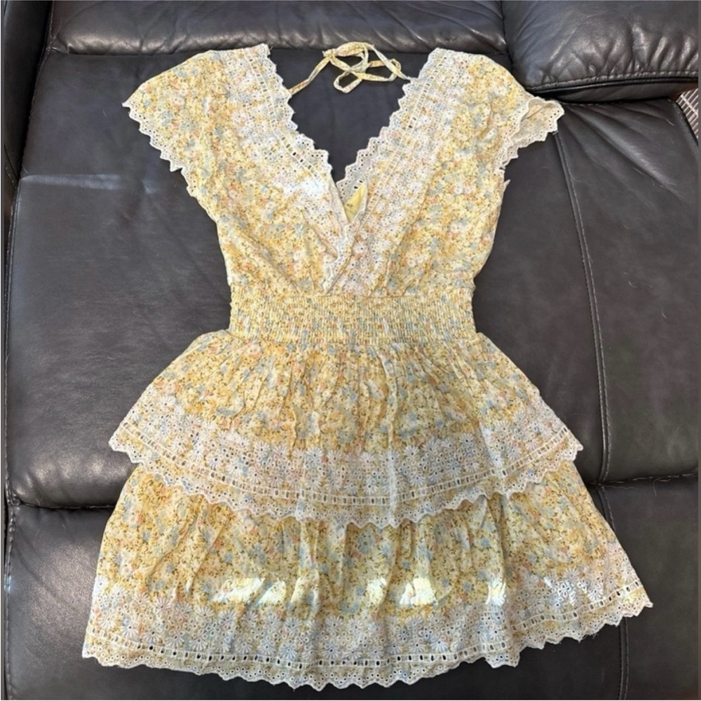 American Eagle Outfitters Yellow Floral Mini Dress